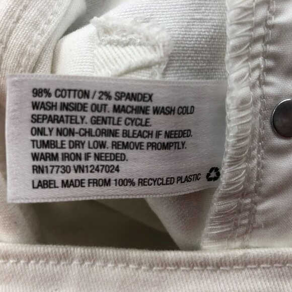 NWT Wild Fable Womens Dad Jeans Size 4 High Rise White Distressed Denim Straight - Picture 15 of 16